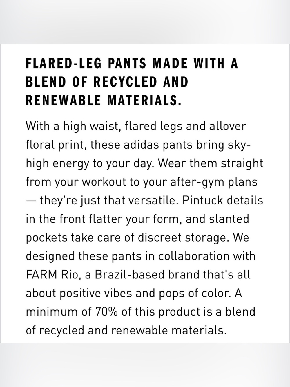 Farm Rio Adidas Collab Pants - Picture 9 of 9